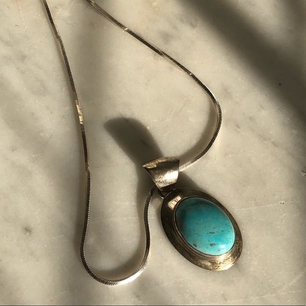 Sterling Silver Turquoise Necklace